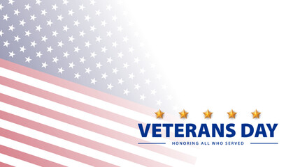 Fototapeta premium Veterans day celebration background. Honoring all who served. November 11. Vector illustration