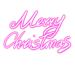 Merry Christmas glowing desktop icon, neon sticker, neon figure, glowing figure, neon geometrical figures 