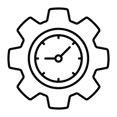 Time Is Money Outline Icon