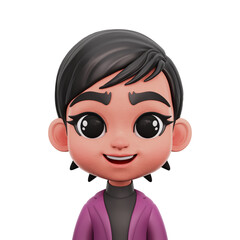 Business Woman 3D Avatar Transparent Background