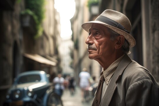 Typical Italian man in the streets of Rome