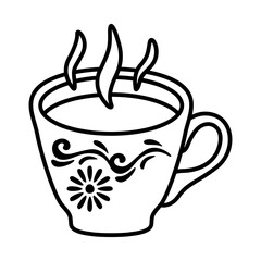 hot tea illustration