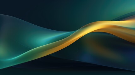Abstract gradient background with yellow, green, teal, navy colors waves