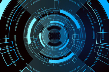 Sci fi futuristic user interface, HUD, Technology abstract background , Vector illustration.	
