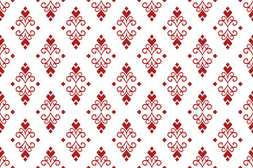 ethnic pattern design, repeat and seamless, geometric and floral element for textile, print, wallpaper or other.