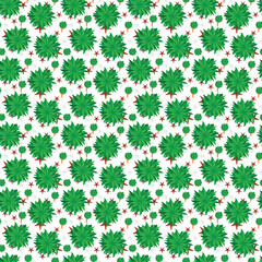 Vector seamless tropical pattern with palm tree on white background. Vector  floral illustration