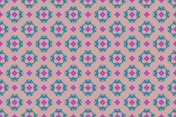 ethnic pattern design, repeat and seamless, geometric and floral element for textile, print, wallpaper or other.
