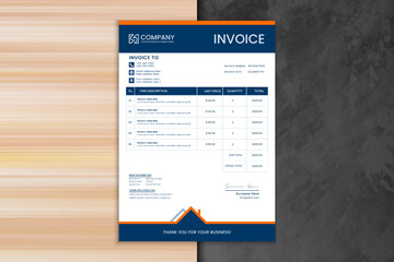 Real estate business invoice and quotation template design