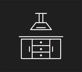 Chest drawer icon vector. Flat cabinet file archive icon. Office storage icon for business.
