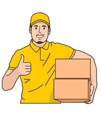 worker with a box