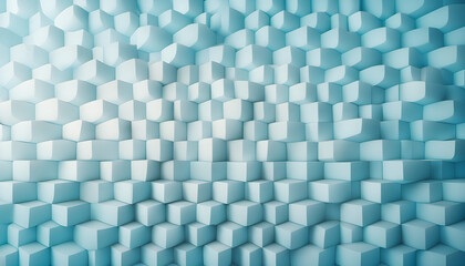 3d abstract smooth cubes, 3d render, Abstract blue background