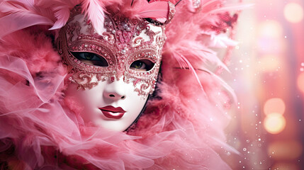 venetian carnival mask close up