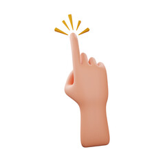 Touch hand gesture 3d illustration