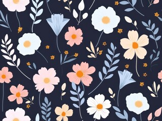 flower pattern water color