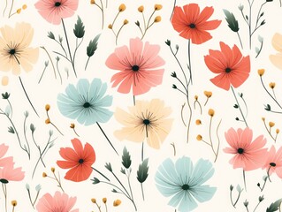 flower pattern water color