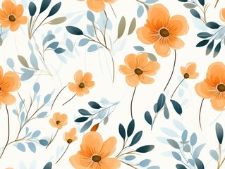 flower pattern water color