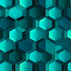 Blue Hexagons On A Surface