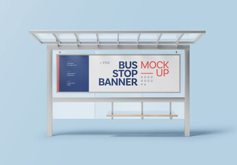 Bus Stop Poster Mockup