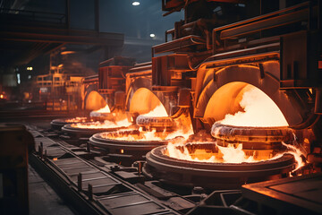 Steel industry, smelting metal , heavy industry.