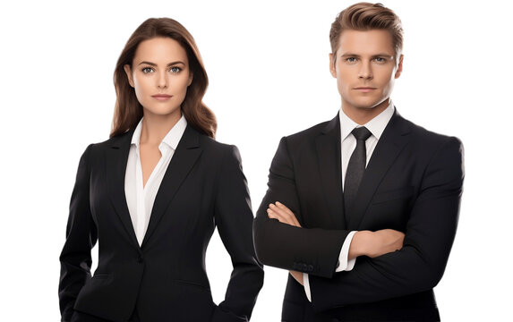Professional Business Team Isolated on Transparent Background