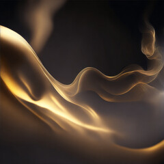 abstract smoke background - abstract golden color background - golden smoke Background - fire smoke background - Generative AI
