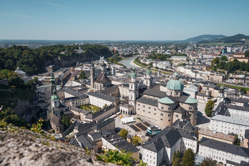Fototapeta na wymiar Austria, view from Salzburg castle