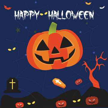halloween background with pumpkin, halloween banner vector, vector halloween, halloween image