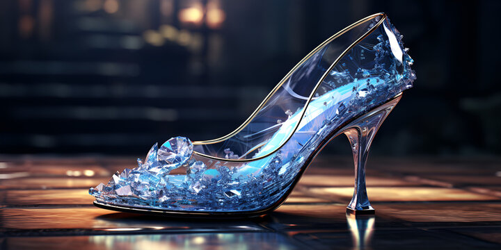 Glass Slipper Cinderella, Creative Crystal Shoes Decoration Personality Fashion Fashion Girlfriend