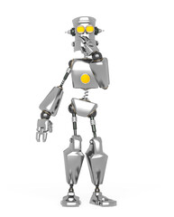 Fototapeta premium old fashion robot cartoon is thinking about