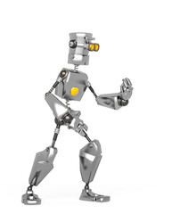Fototapeta premium old fashion robot cartoon is calling
