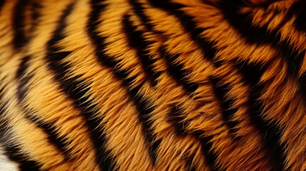 Fototapeta premium Tiger fur. Animal fur texture closeup. Intricate Details of Animal Fur Texture