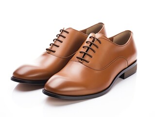 Men's Dapper Brown Leather Oxfords, Timeless Elegance Shoes