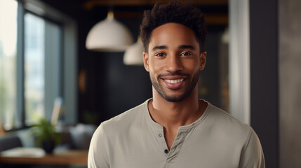 Fototapeta premium portrait of a young man smiling