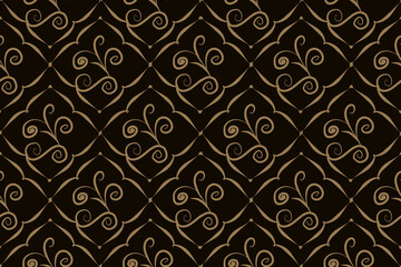 Geometric ethnic illustration patterns damask wallpaper for Presentations marketing, decks, Canvas for text-based, Digital interfaces, print design for texture,fabric,decoration.
