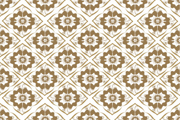Geometric ethnic illustration patterns damask wallpaper for Presentations marketing, decks, Canvas for text-based, Digital interfaces, print design for texture,fabric ,decoration, golden vector.