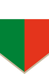 Fototapeta premium Vertical hanging flag of Madagascar