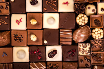 Assortment of fine chocolate candies
