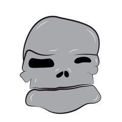 Hand draw human halloween skull