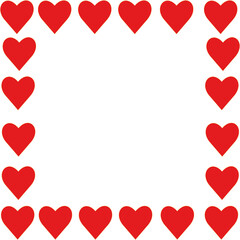 Red holiday hearts on a white background with a place for text. The concept of Family Day, March 8, Valentine's Day