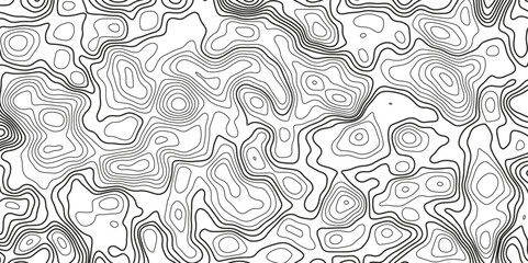 Topographic Pattern Background. Black Topographic Line with White Background. Topography Map