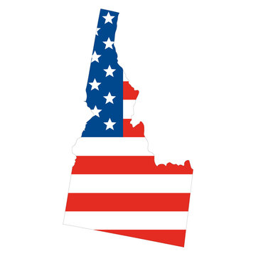 recommend clip art: Idaho with USA flag. USA map