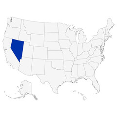 Nevada state map. Map of Nevada. USA map