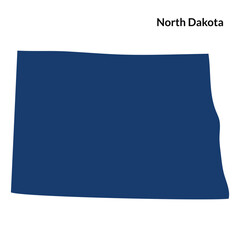 North Dakota map. Map of North Dakota. USA map