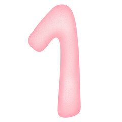 pastel colored numbers 