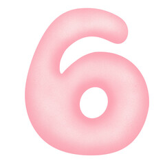 pastel colored numbers