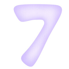 pastel colored numbers