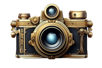 Classic Camera 3D PNG Icon Highlighting Vintage Elegance. - obrazy, fototapety, plakaty