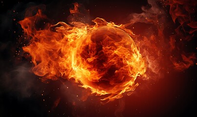 fireball with luxury smoke background, Generative Ai