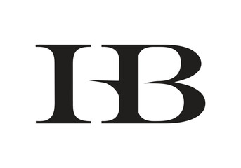 Initial monogram letter HB logo Design vector Template. HB Letter Logo Design. 
