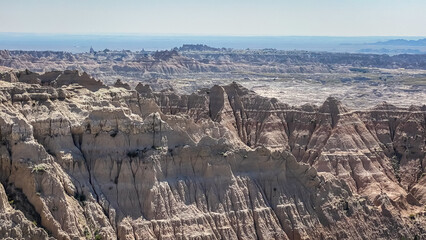 Rock Formations in Badlands National Park in South Dakota